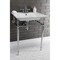 Fauceture KVPB25227W4CP 25-Inch Console Sink with Brass Legs (4-Inch, 3 Hole), White/Polished Chrome KVPB25227W4CP - alternate 4